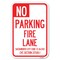 Signmission Sacramento No Parking Fire Lane Sign Ci Heavy-Gauge Aluminum Sign, 12" x 18", A-1218-22973 A-1218-22973 - alternate 1